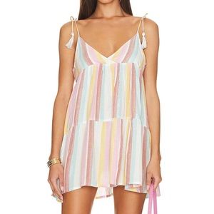 L*space Isabella Metallic Stripe Cover-Up Dress